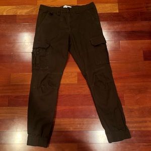 Mens Green Cargo Joggers